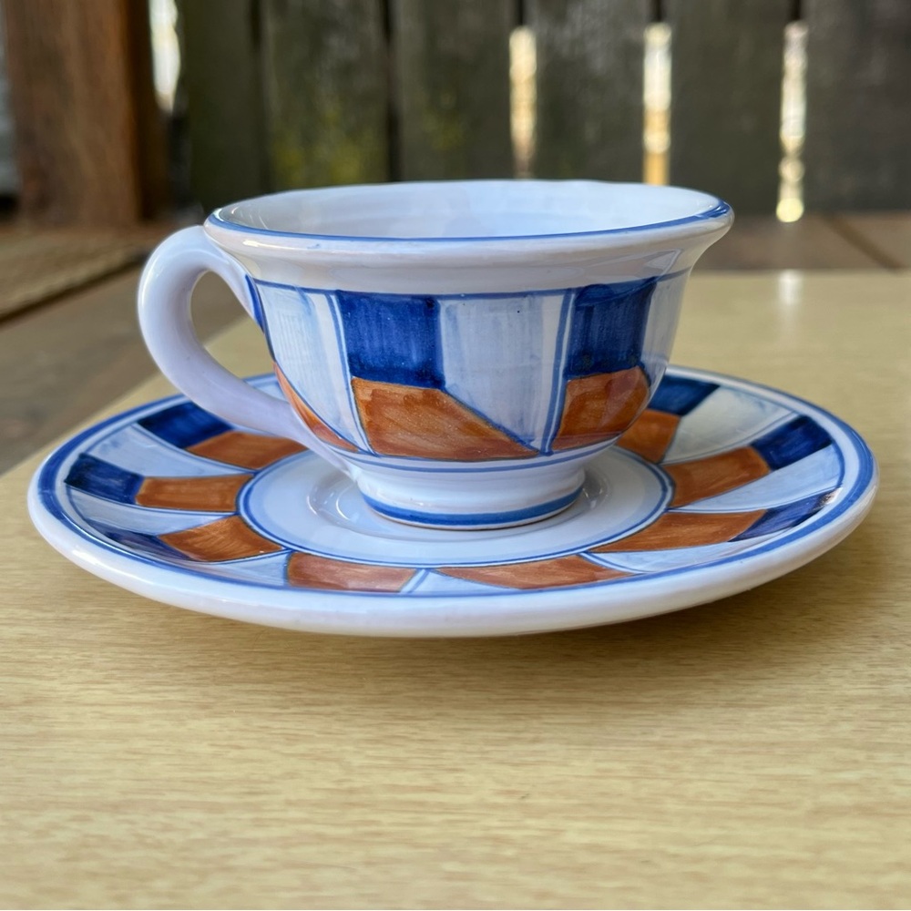 Dolfi Montelupo Italian Demitasse Coffee/Espresso Cup & Saucer